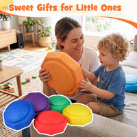 6-Piece Stackable Toddler Balance Stepping Stones for Sensory Play and Coordination