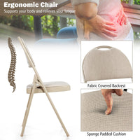 6 Pieces Foldable Chairs, Portable Folding Chairs