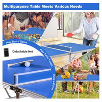 Portable Folding Table Tennis Table with 2 Paddles and Balls for Outdoor/Indoor Use