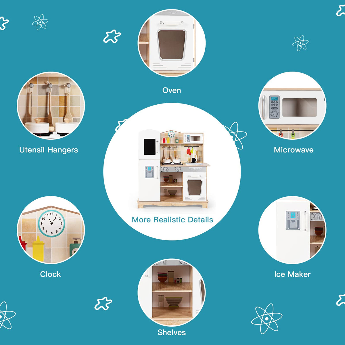 Pretend Cooking Play Toy with Realist Light and Sound for Kids