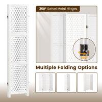 Giantex 4/6-Panel Folding Room Divider, 170CM Tall Carved Privacy Screen