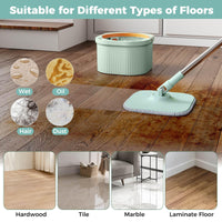 Spin Mop and Bucket Set with Replaceable Mop Pads