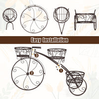 Tricycle Plant Stand, Flower Pot Cart Holder