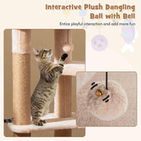 164cm Cattail Cat Tower, 6-Layer Cat Activity Center