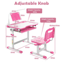 Home School Children Desk and Chair Set for Boys and Girls