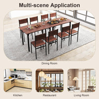 Dining Table Set for 4, Modern 5-Piece Kitchen Table & Chairs Set