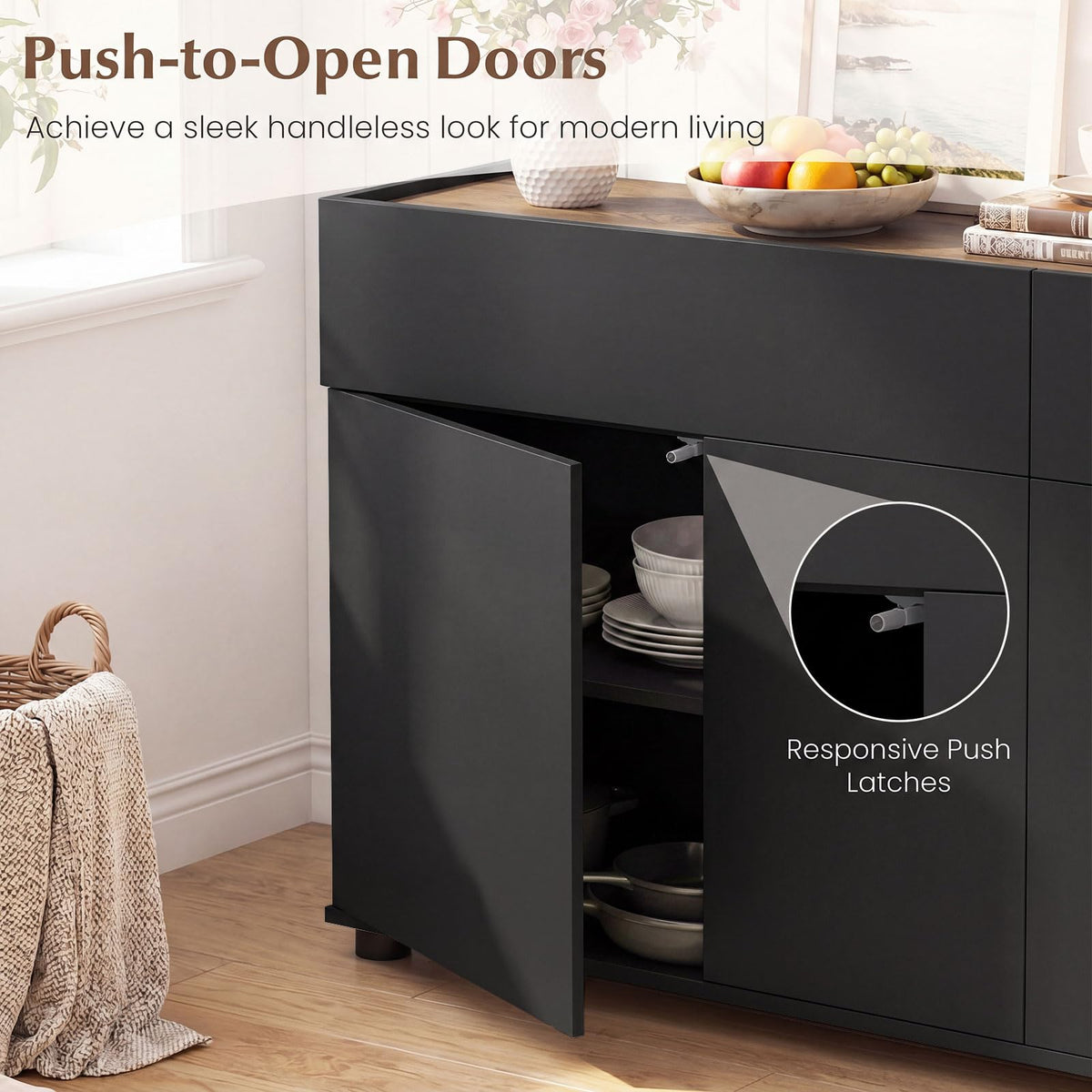 Giantex 160cm Sideboard Buffet Cabinet with Storage