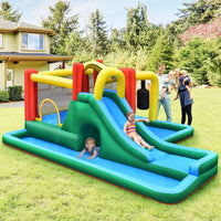 Inflatable Water Slide, 6-in-1 Kids Water Slide Jumping Bounce House