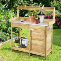 Giantex Potting Bench Table, Garden Plant Bench Workstation