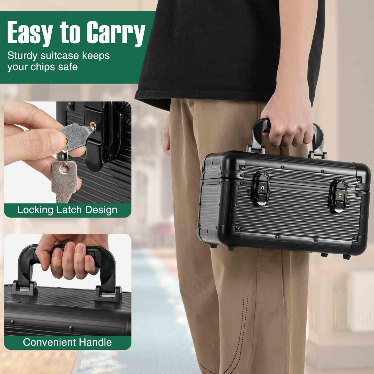 11.5 Gram Texas Holdem Poker Chip Set with 600 Pieces Chips