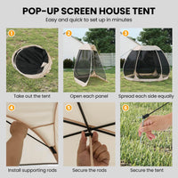3 X 2.8 M Pop up Mesh Screen House for 4-6 People