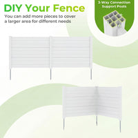 122 x 95 cm Air Conditioner Fence 2 Panels with Metal Stakes No Dig Enclosure