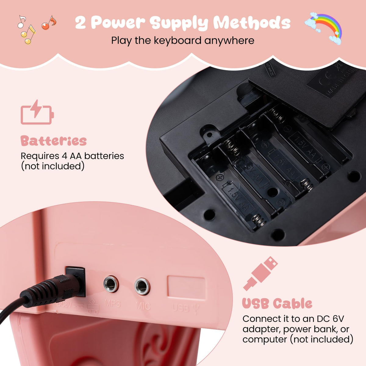 Mini Keyboard Piano for Kids 25 Keys Electric Piano with Stool Music Stand and Microphone