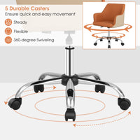 Giantex Home Office Desk Chair, PU Covered Swivel Task Chair with Adjustable Height