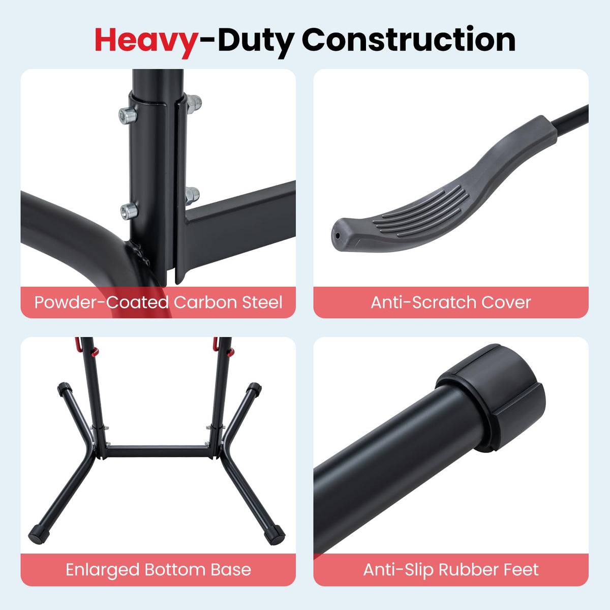 4 Bike Storage Rack, Adjustable Bicycle Rack for Garage