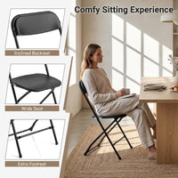 Giantex 4 Pack Folding Chairs, Portable & Foldable PP Chairs