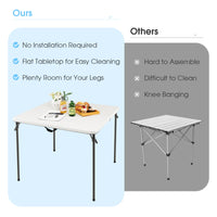 Folding Camping Table, Portable Picnic Camp Table with Handle