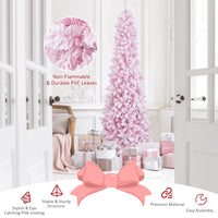 2.1M Pre-Lit Artificial Hinged Christmas Tree with 8 Lighting Modes