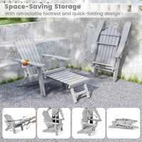 All-Weather HIPS 180kg Loaded Lounge Chair with Retractable Footrest