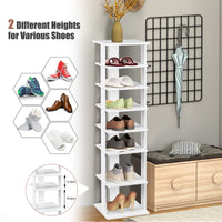 Giantex 7-Tier Vertical Shoe Rack, Shoe Storage Tower with Multiple Layers, Entryway Shoe Shelf Organizer