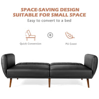 Giantex Sofa Bed, Sofa Futon w/Rubber Wood Legs