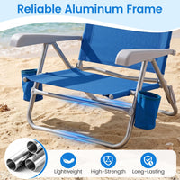 2 Pack Beach Chair for Adults, Lightweight Folding Beach Chair