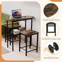 3 Piece Counter Height Table Set
