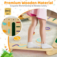 Wooden Balance Beam Set with Stepping Stones for 3+ Toddlers