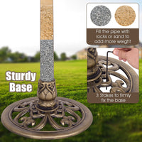 Garden Bird Bath with Sparrow Statue for Courtyard and Lawn