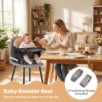 9-in-1 Convertible High Chair with Solid Wood Legs and Removable Dishwasher-Safe Tray