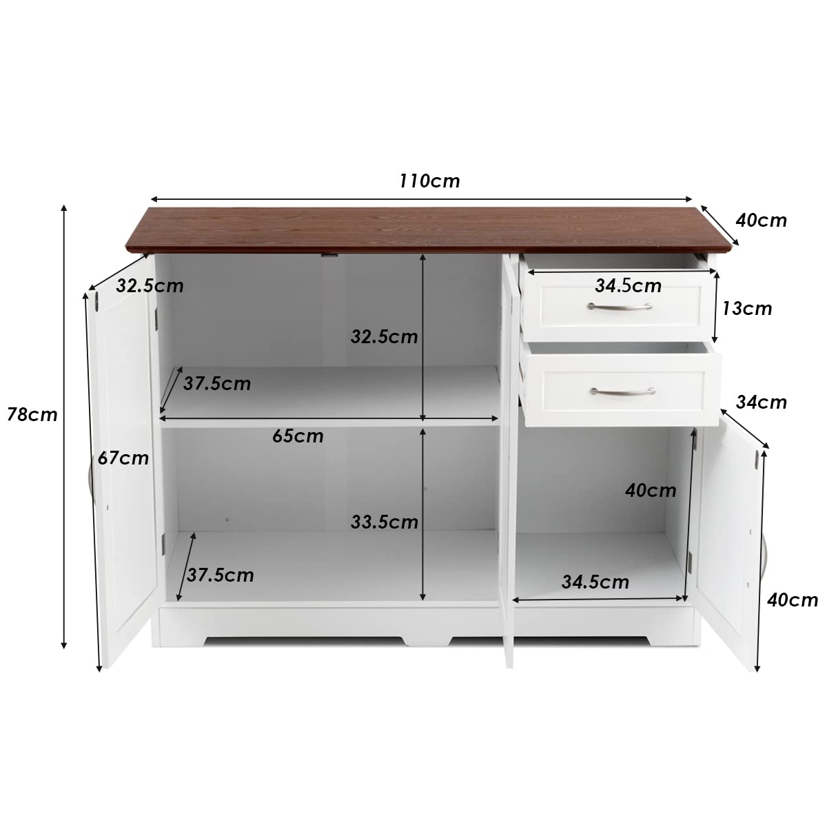 Giantex Buffet Sideboard Storage Cabinet