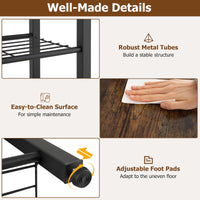 4-In-1 Hall Tree with Console Table and Shoe Rack