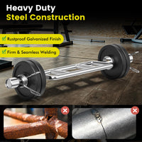 84.5 cm Inch Olympic Triceps Bar, 320 kg Solid Steel Weight Bar