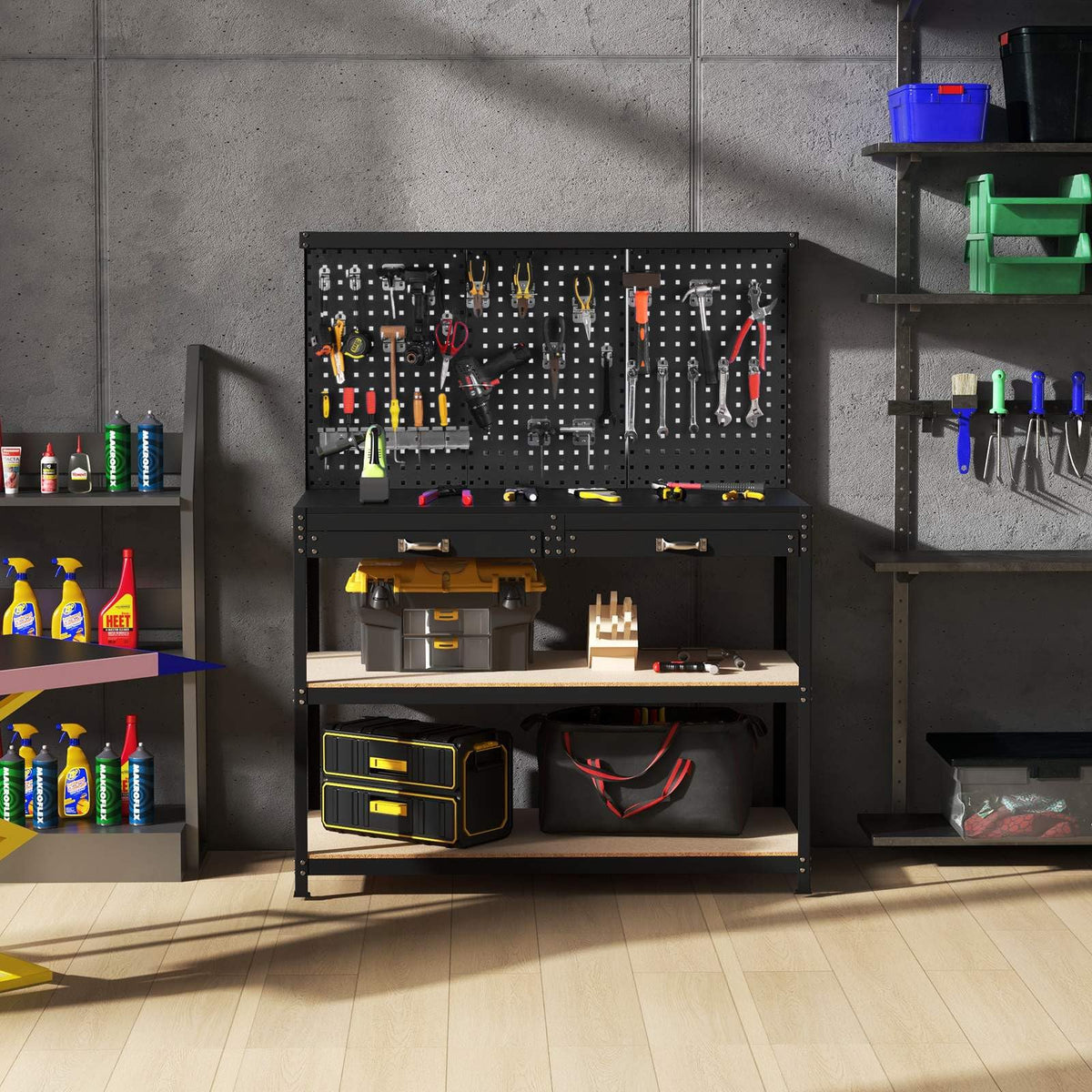 121 x 61 cm Workbench, 230 kg Heavy-Duty Work Table