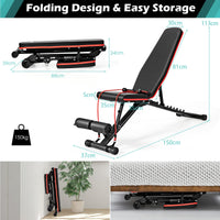 Adjustable Weight Bench, Foldable Dumbbell Bench