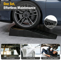 2-Pack 6.5 cm Lift 0000kg GVW Capacity Low Profile Car Ramps for Jack Support