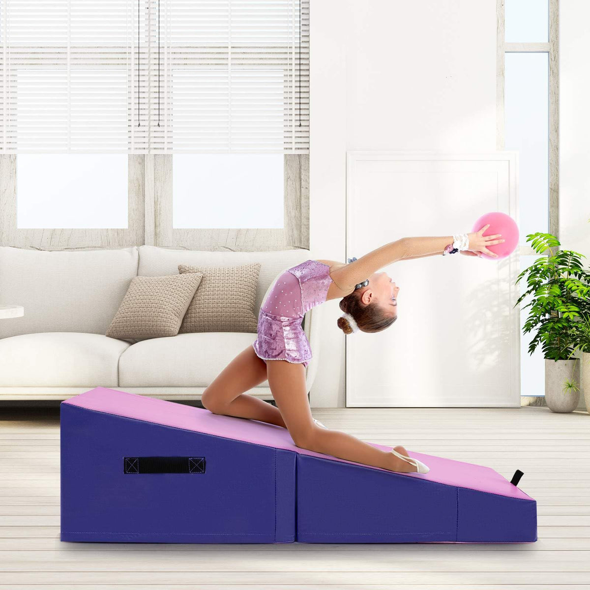 Gymnastics Tumbling Mat with EPE Foam and Non-slip PVC Leather