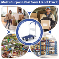 Folding Platform Truck with Swivel Wheels for Loading/Storage