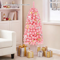 120 cm Pre-lit Potted Artificial Christmas Tree w/ 100 Warm White LED Lights