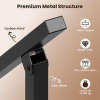 2 Pcs Metal Handrail Fits 0-4 Steps with Flexible Angle Adjustment and Installation Kit for Outdoor Steps