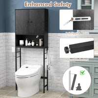 ver The Toilet Storage Cabinet, Free Standing Toilet Rack w/ 2 Doors