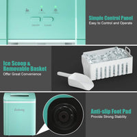 Countertop Ice Maker, Bullet Ice Cubes Ready in 8 Mins