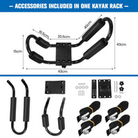 et of 4 U-Bar Kayak Racks with Bandage