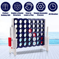 Giant Connect 4 in A Row Jumbo Family Garden yard Game Outdoor Toy 4-to-Score Kids Adult Family Party