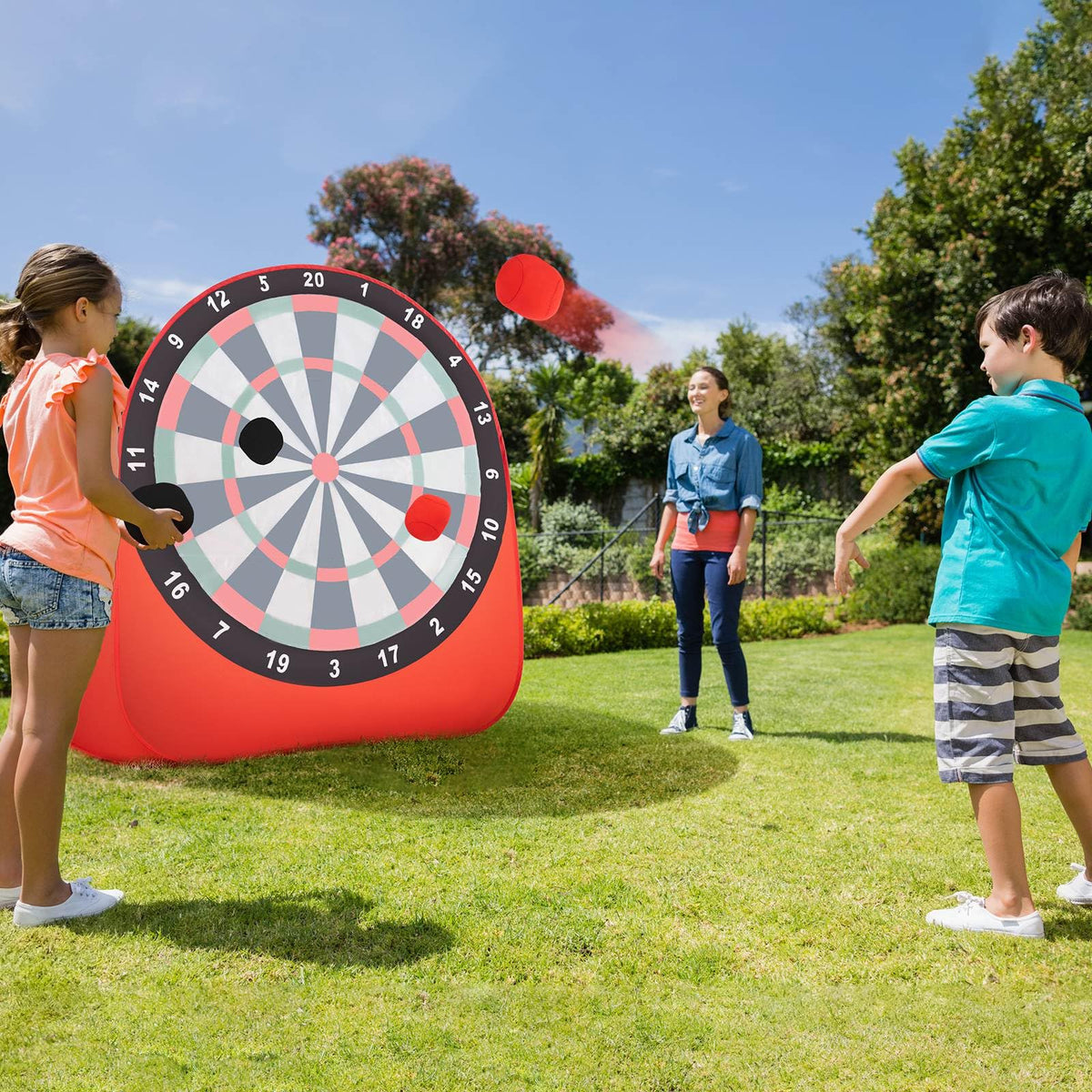 Foldable and Portable Large Dart Board for Kids
