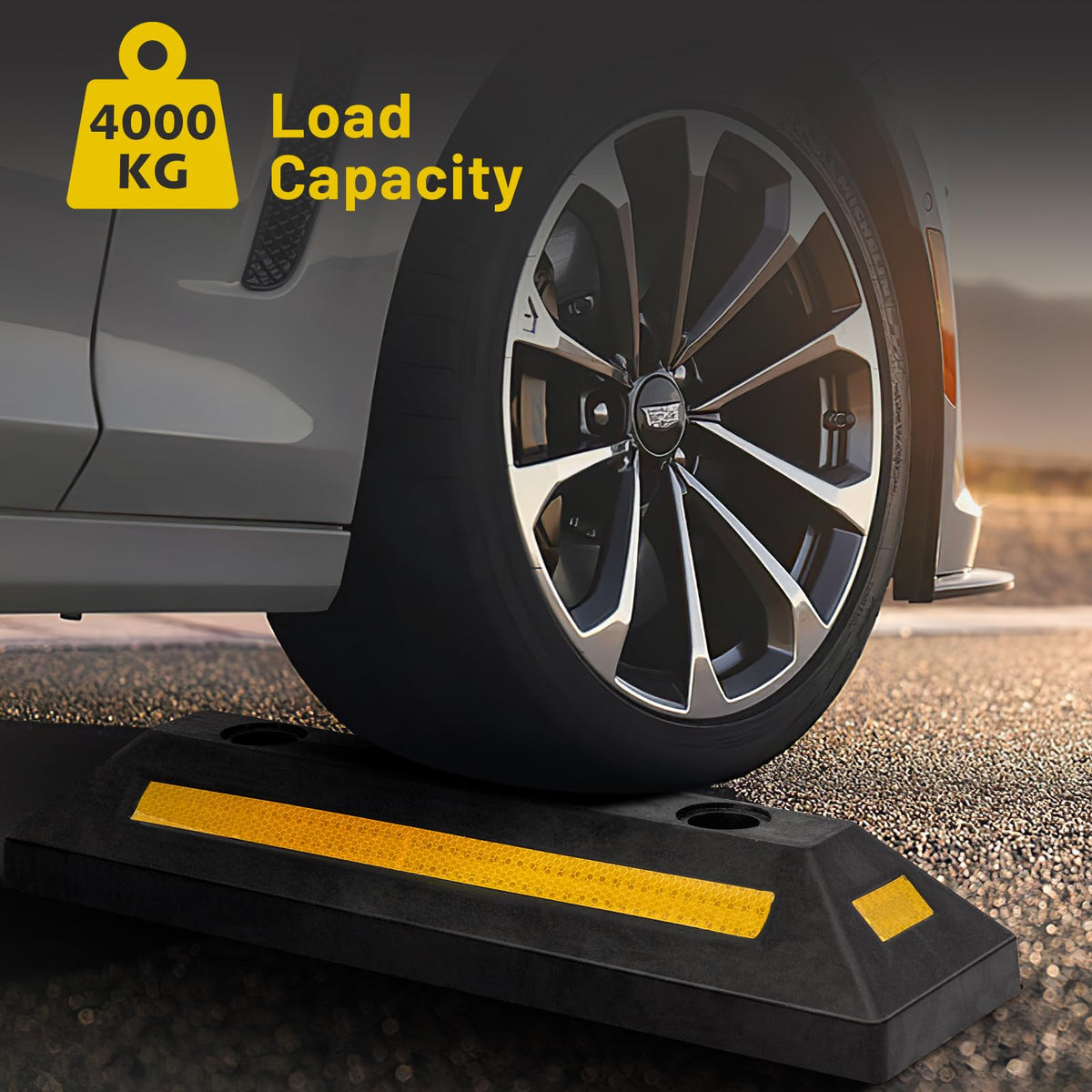 Garage Rack Stoppers Garage Vehicle Parking Stopper, 2 Pack Heavy Duty Floor Stopper w/Thre ...