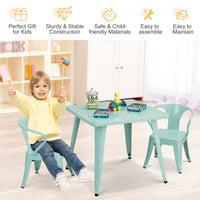 Steel Kids Chair Set of 2 with Backrest