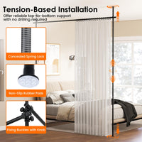 Heavy-Duty Metal Partition Room Separator for Apartment and Bedroom