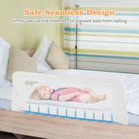 120 cm Bed Rail Guard for Toddlers, Universal Baby Fold Down Bed Rail w/Adjustable Safety Strap