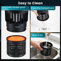 Outdoor Fly Trap with Light, Rechargeable Electric Bug Catcher